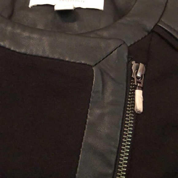 Ett:twa Fosters Leather moto Jacket Anthropologie women’s Size XS black like New - Picture 10 of 16
